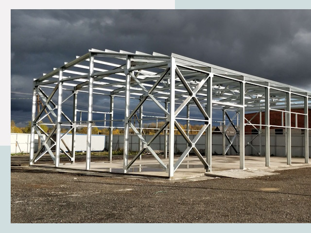 Двускатные ангары в Черемхово от 626 руб. за квадрат