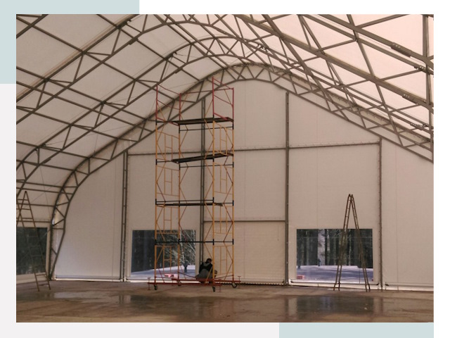 Шатровые ангары в Черемхове